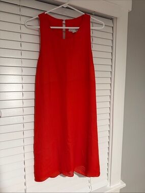 Sleeveless Red Mini Shift Dress - Matison Stone